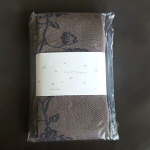 Anthropologie Side Floral Brown/Black Tights